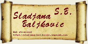 Slađana Baljković vizit kartica